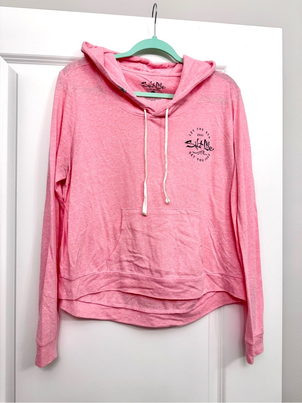 Salt Life Pink Lightweight Pullover Hoodie for Women Size M